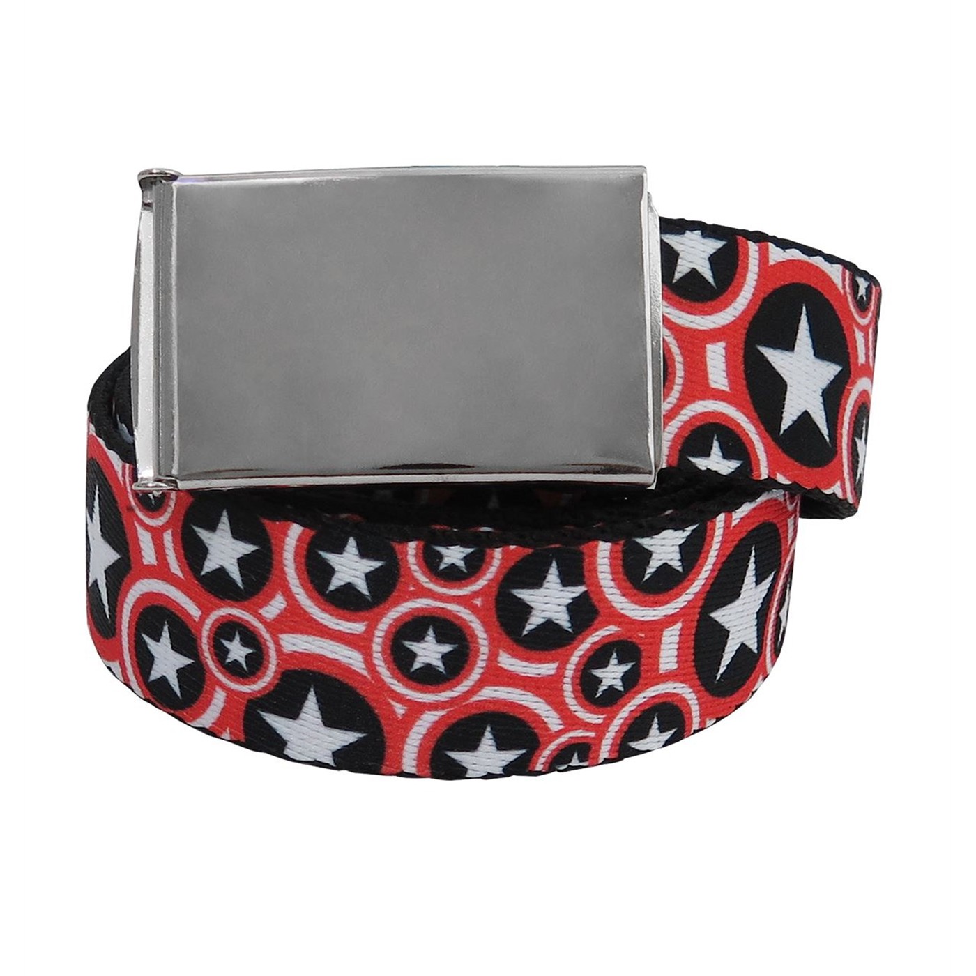 Captain America Multiple Shields Web Belt, Red