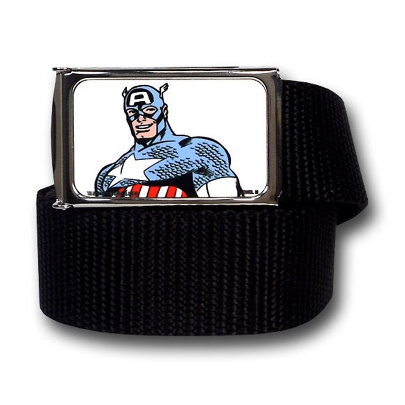 Captain America Profile Small Web Belt, Black