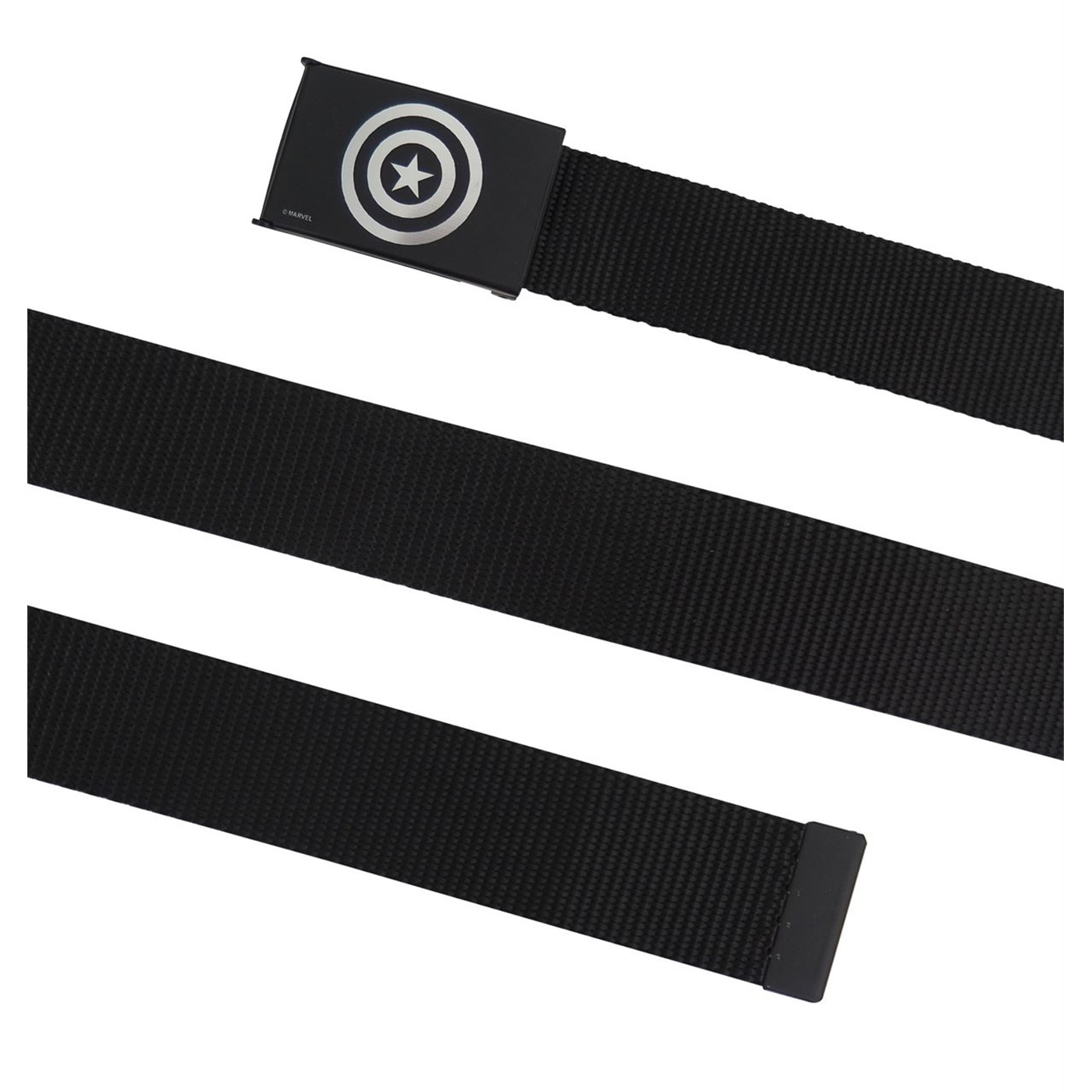 Captain America Shield Black 1.5 Web Belt, Black