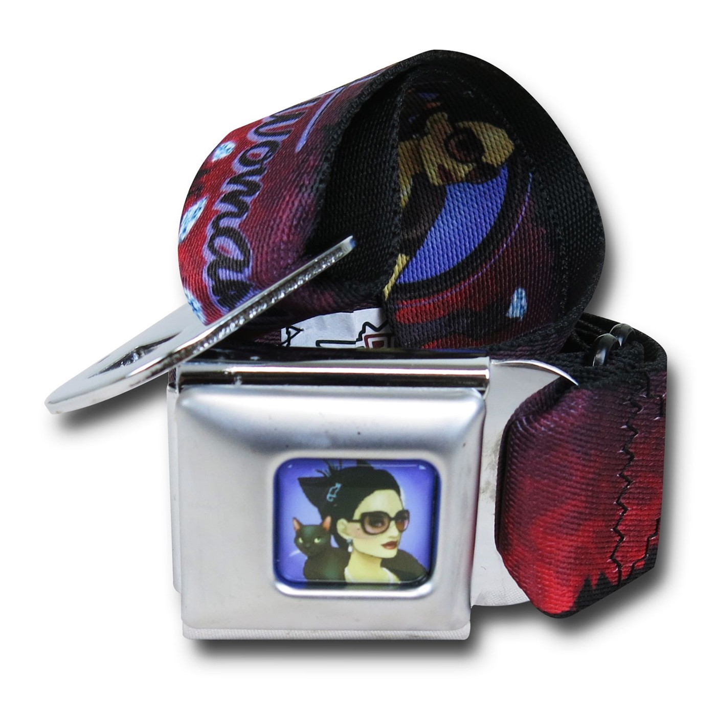 Catwoman Bombshells Seatbelt Belt, Purple