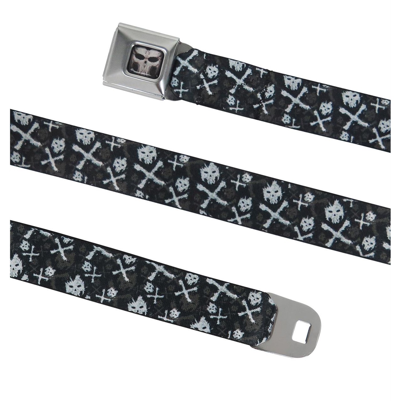Crossbones Seatbelt Belt, Black