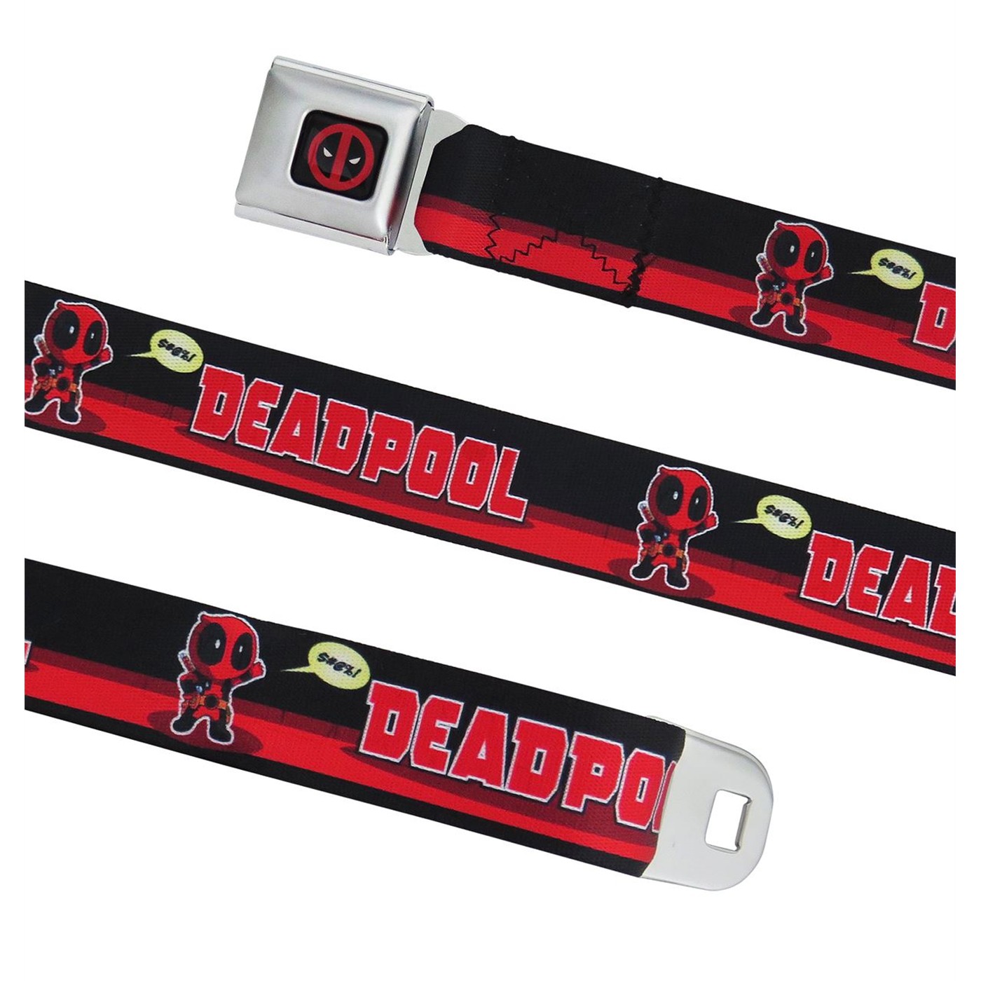 Deadpool Kawaii Seatbelt Belt, Black