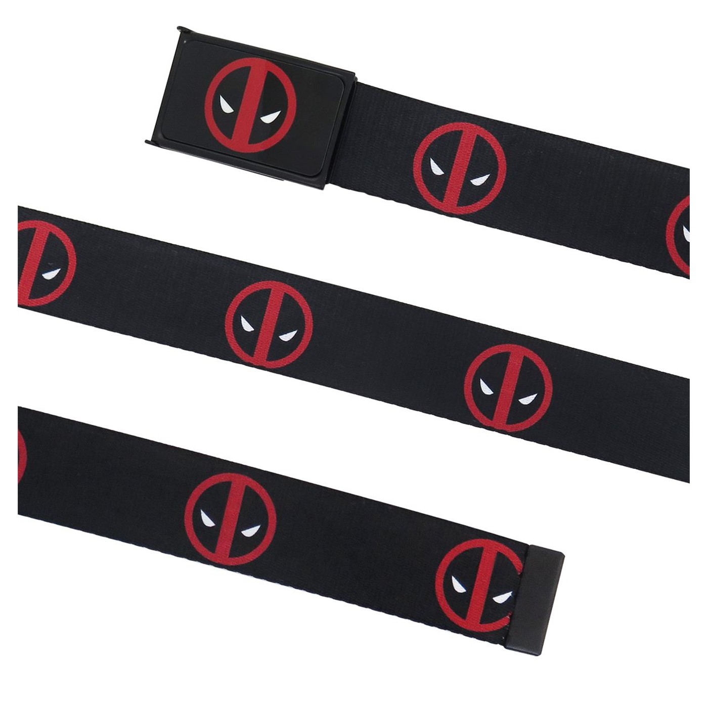 Deadpool Symbol Repeat Web Belt, Black