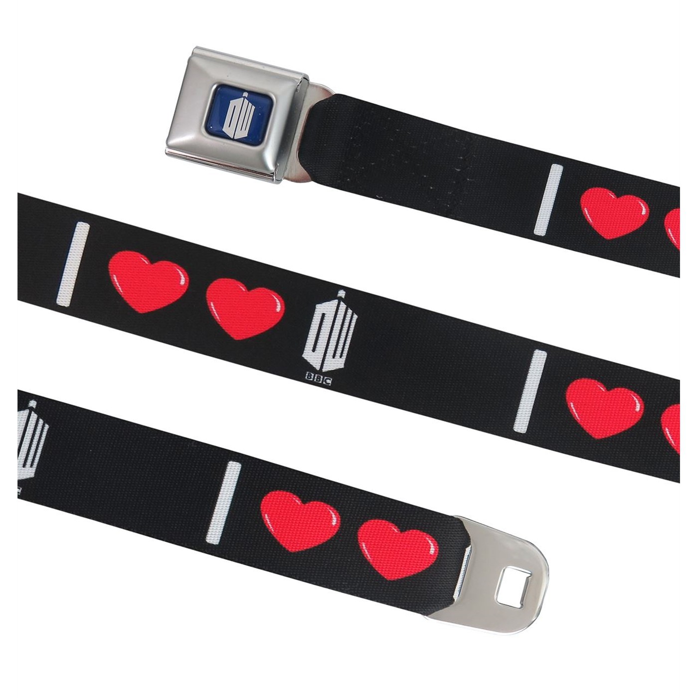 I Love Dr. Who Seatbelt Belt, Black