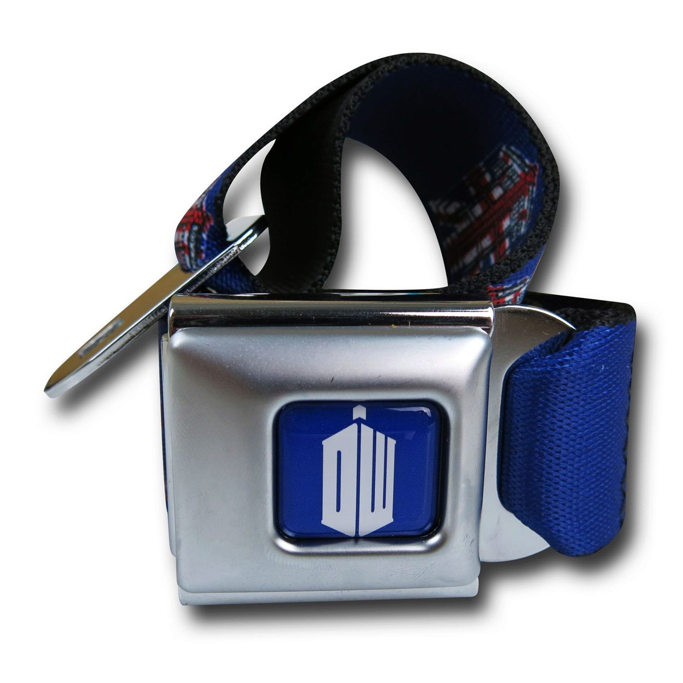 Doctor Who Union Jack Seatbelt Belt, Blue
