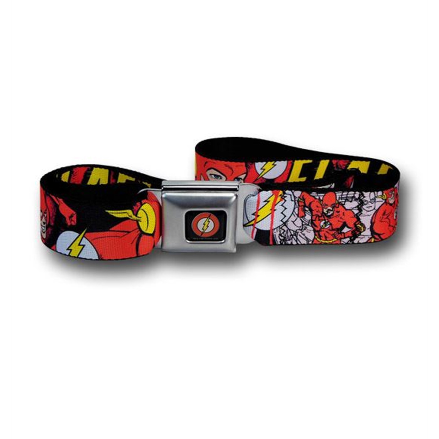 Flash Running Punch Seatbelt Belt, Red