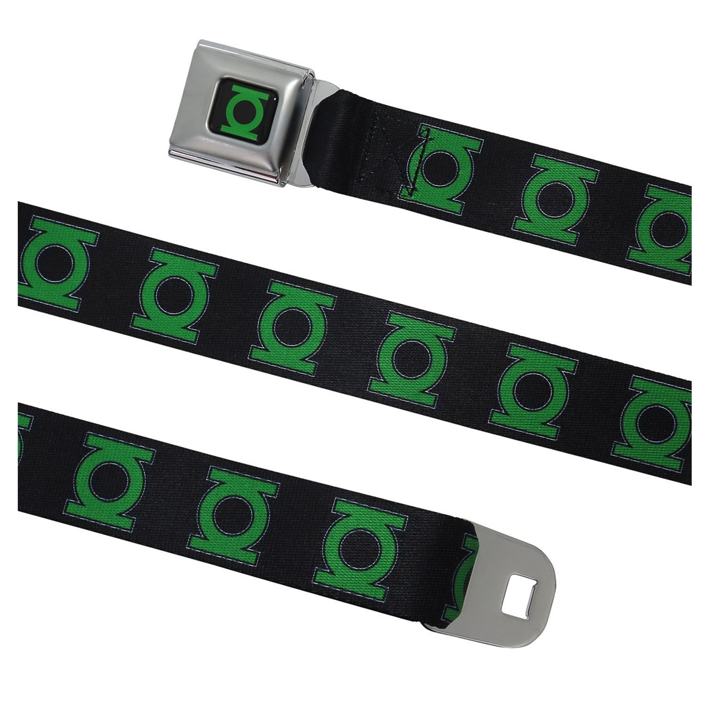 Green Lantern Symbol Seatbelt Belt, Black