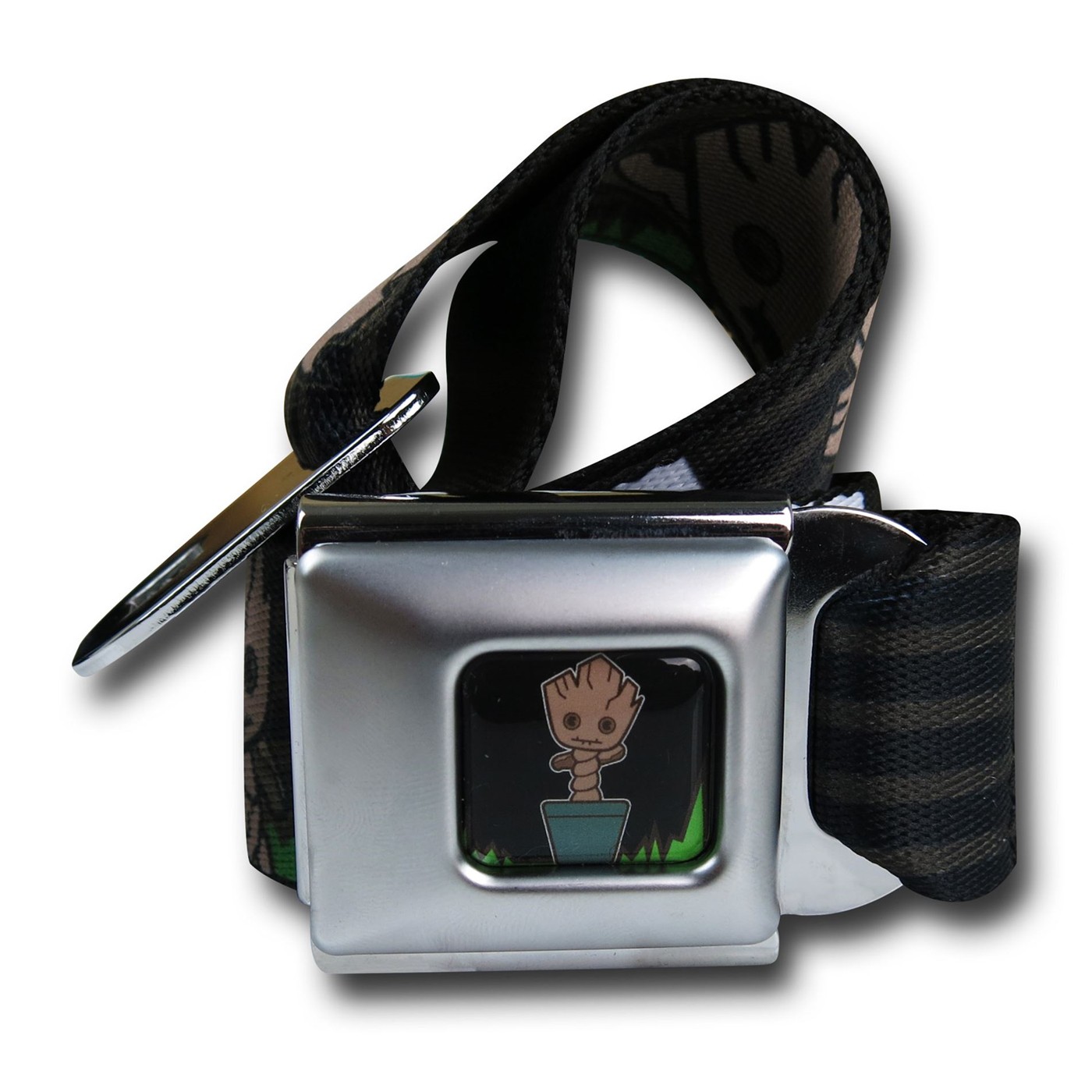 Groot I Am Cute Seatbelt Belt, Brown