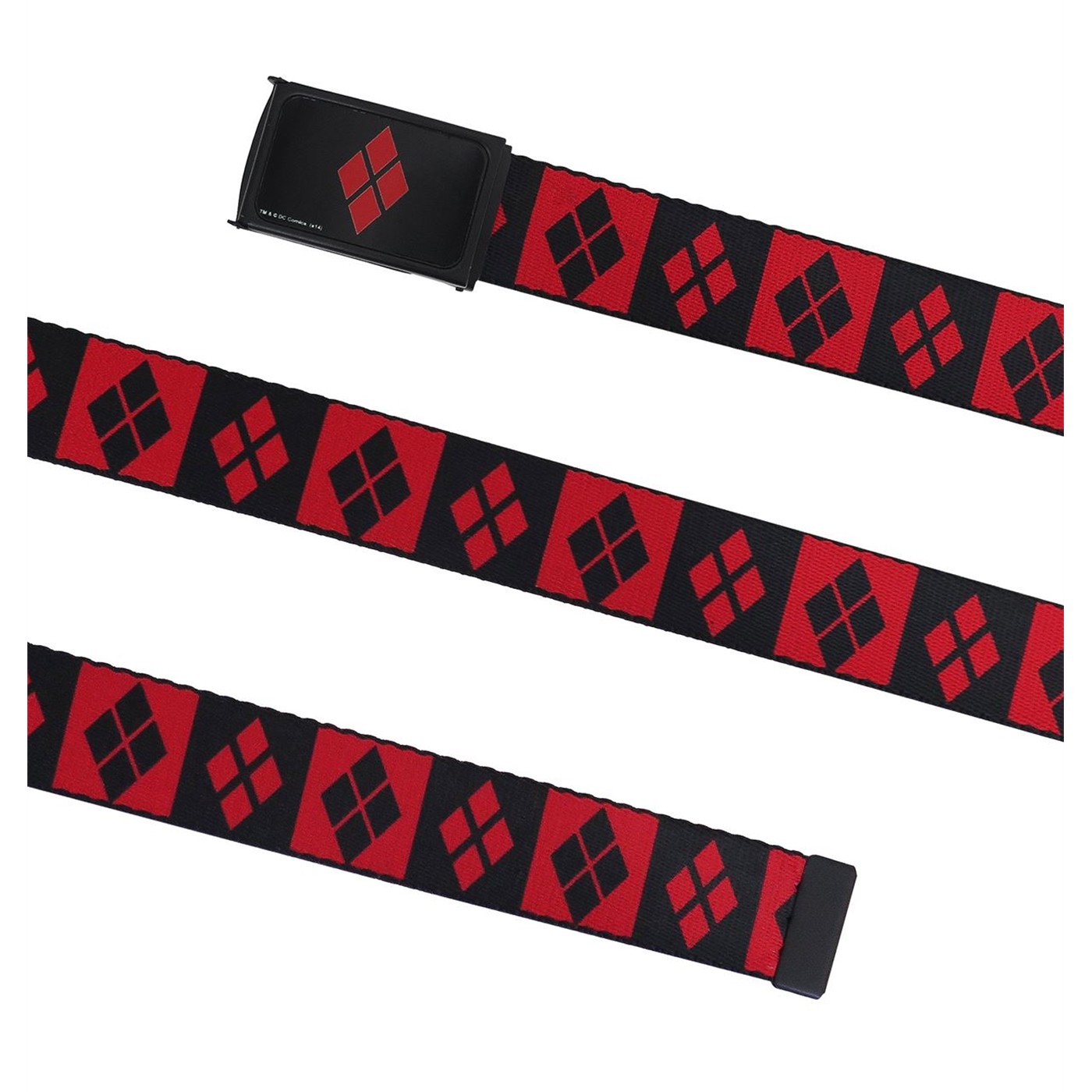 Harley Quinn Diamonds 1.25 Women's Web Belt, Black
