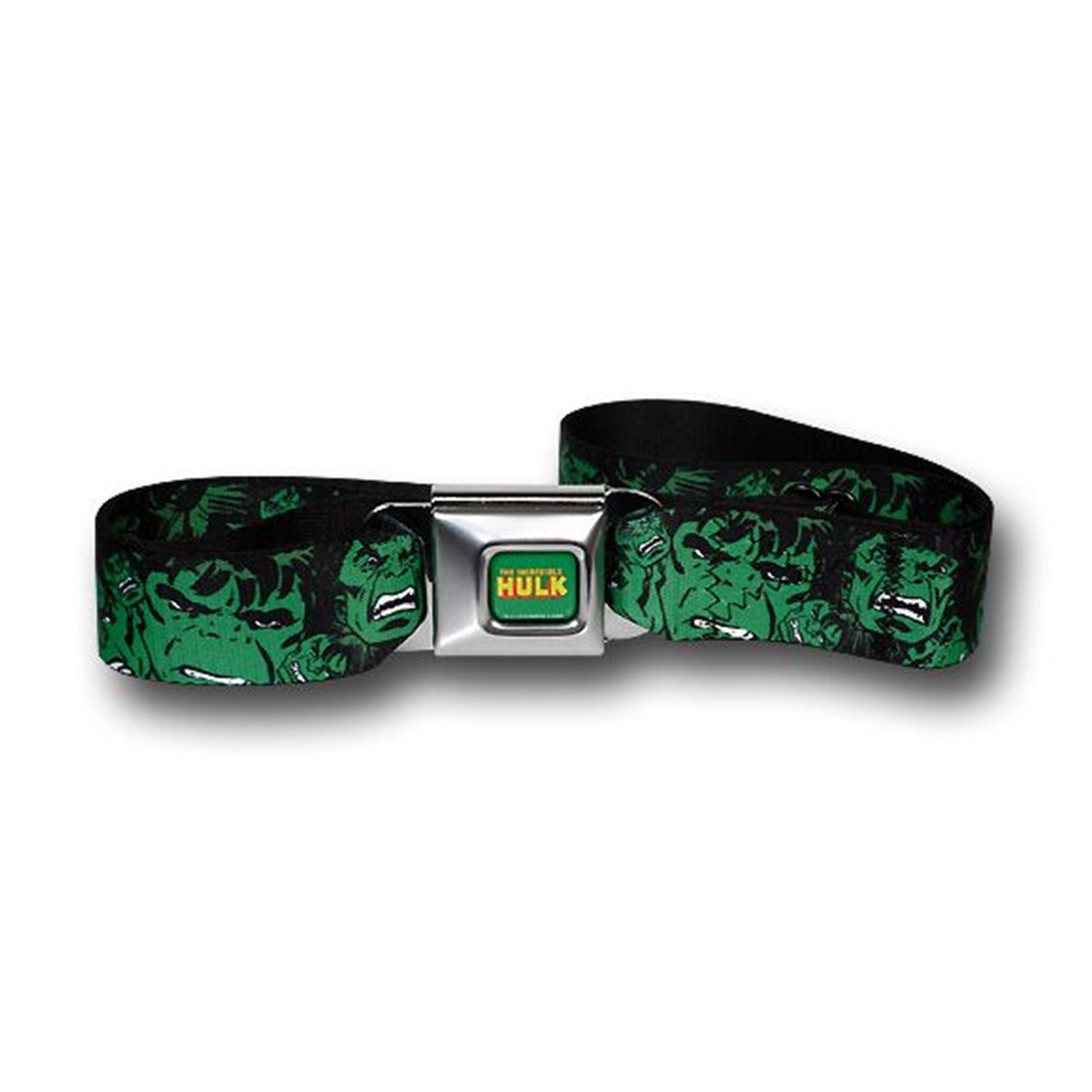 Hulk Many Faces of Green Seatbelt Belt, Green