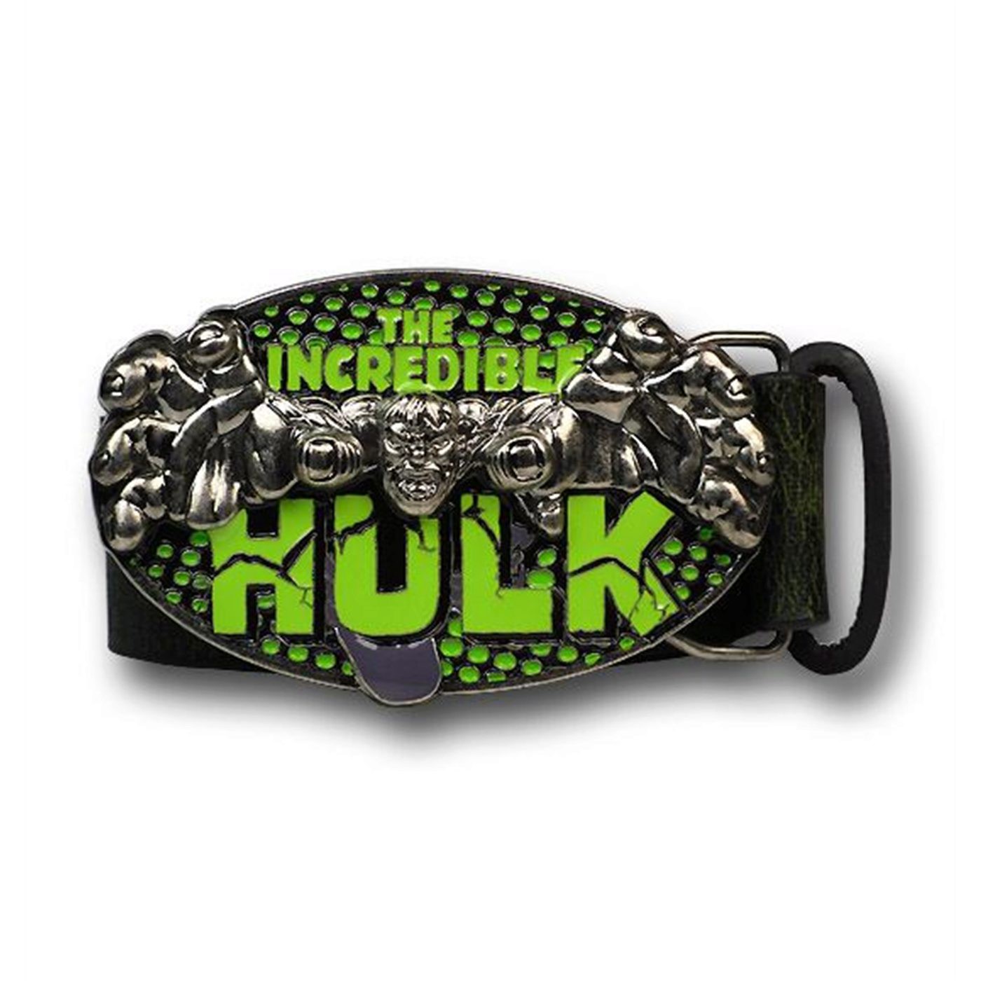 Hulk Lunging Belt Buckle With Belt, Green