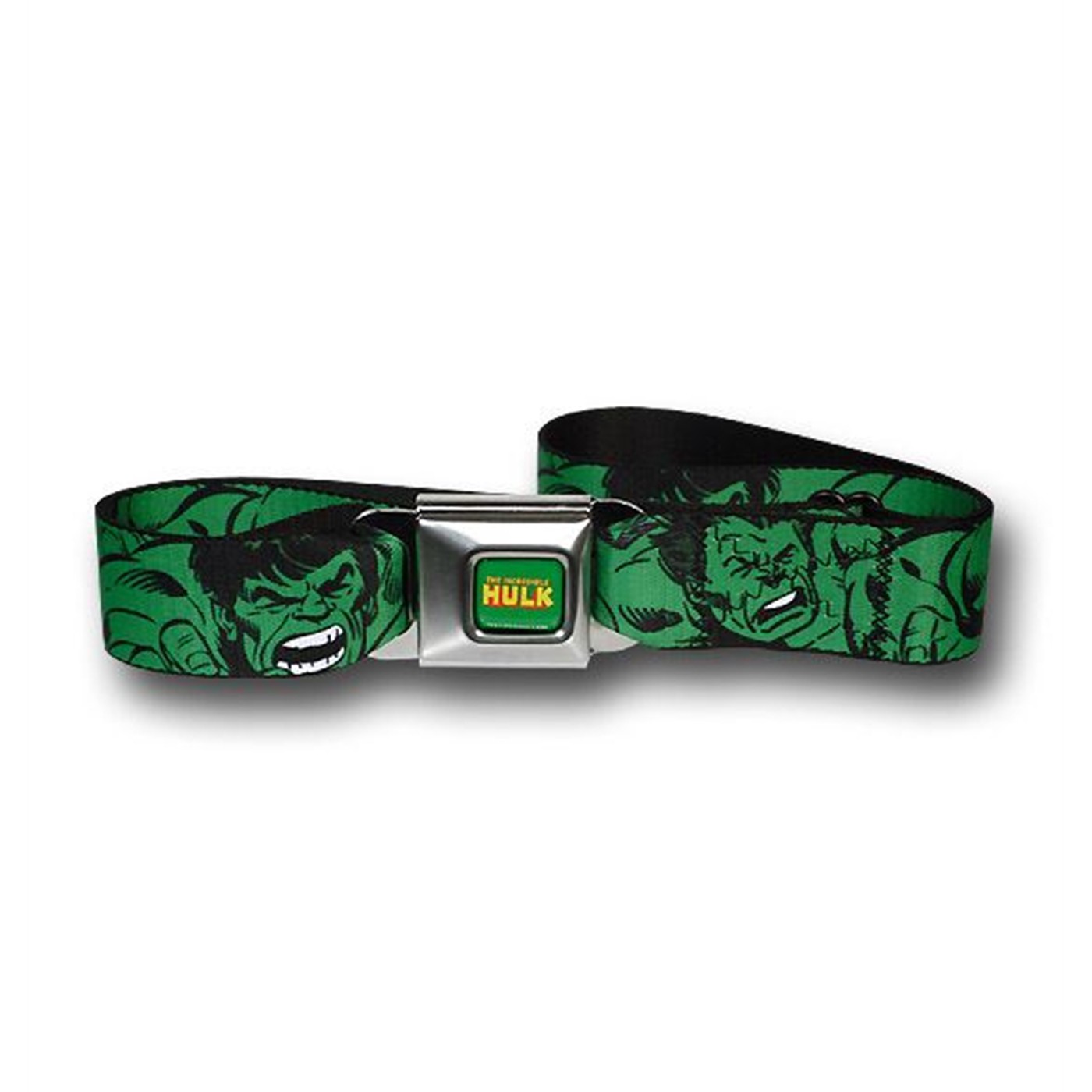 Hulk Angry Seatbelt Belt, Green