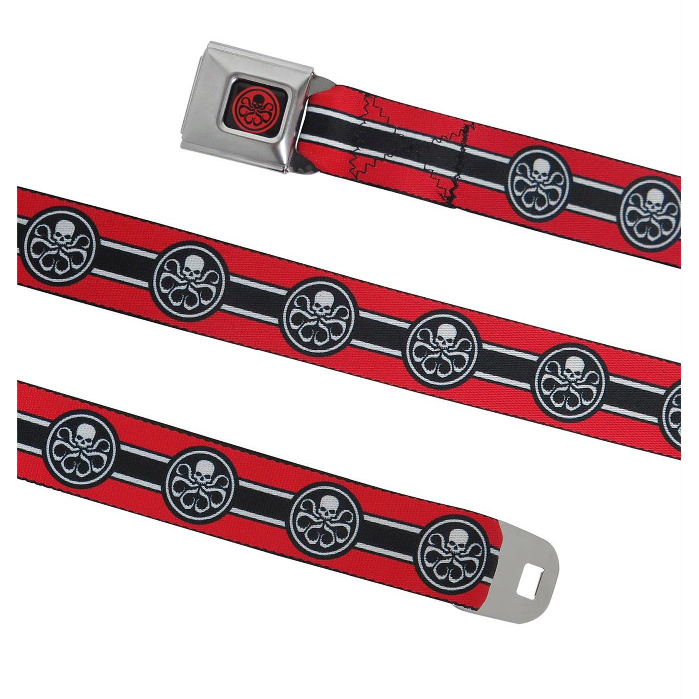 Hydra Symbol on Red Seatbelt Belt, Red