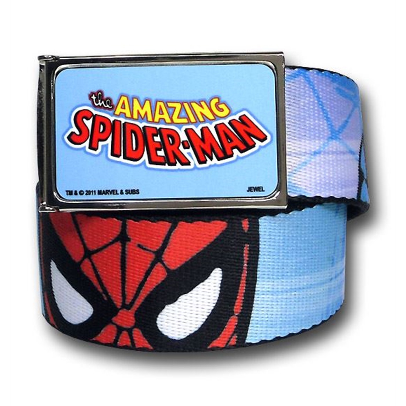 Spiderman Classic Light Blue Web Belt, Blue