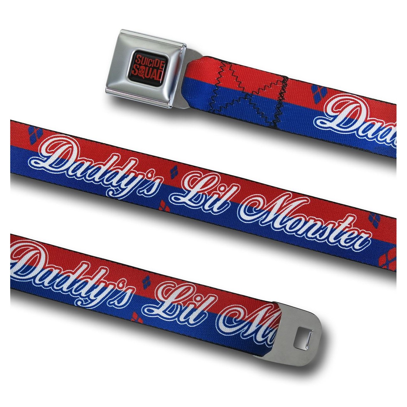Suicide Squad Harley Quinn Lil Monster Seatbelt Belt, Red