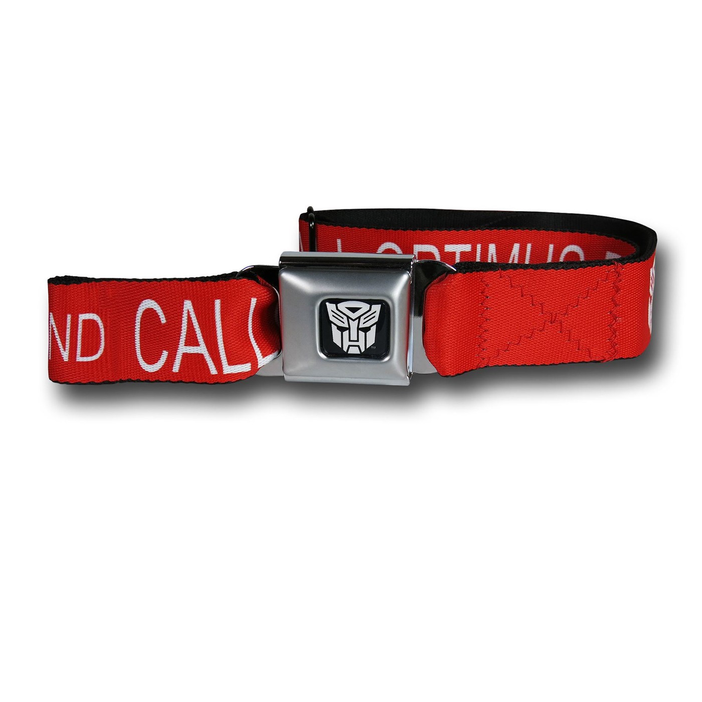 Transformers Optimus Prime Keep Calm Seatbelt Belt, Red