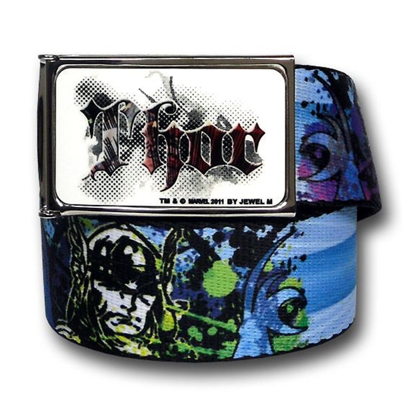 Thor Asgardian Hero Blue Web Belt, Blue