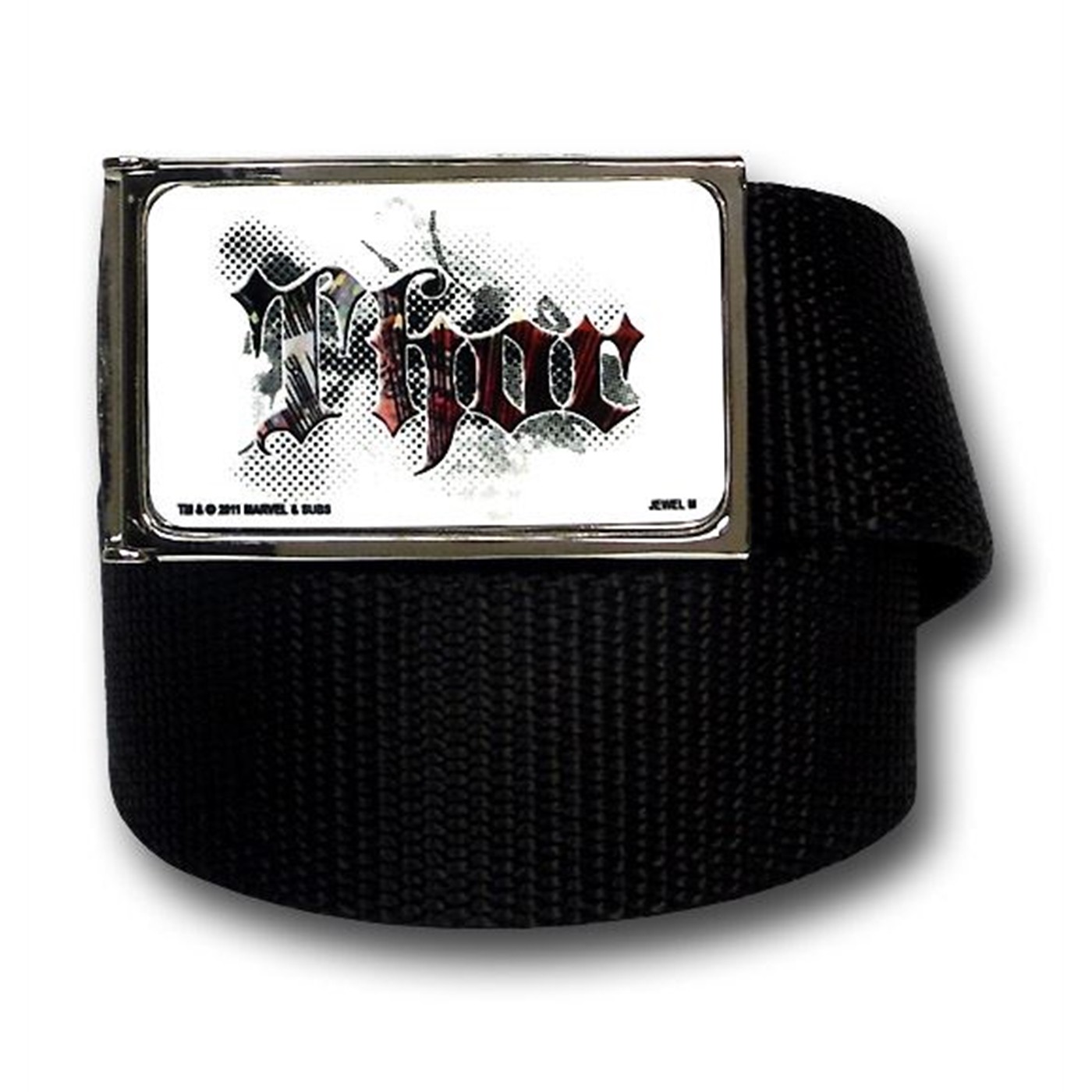 Thor Old English Logo Black Web Belt, Black