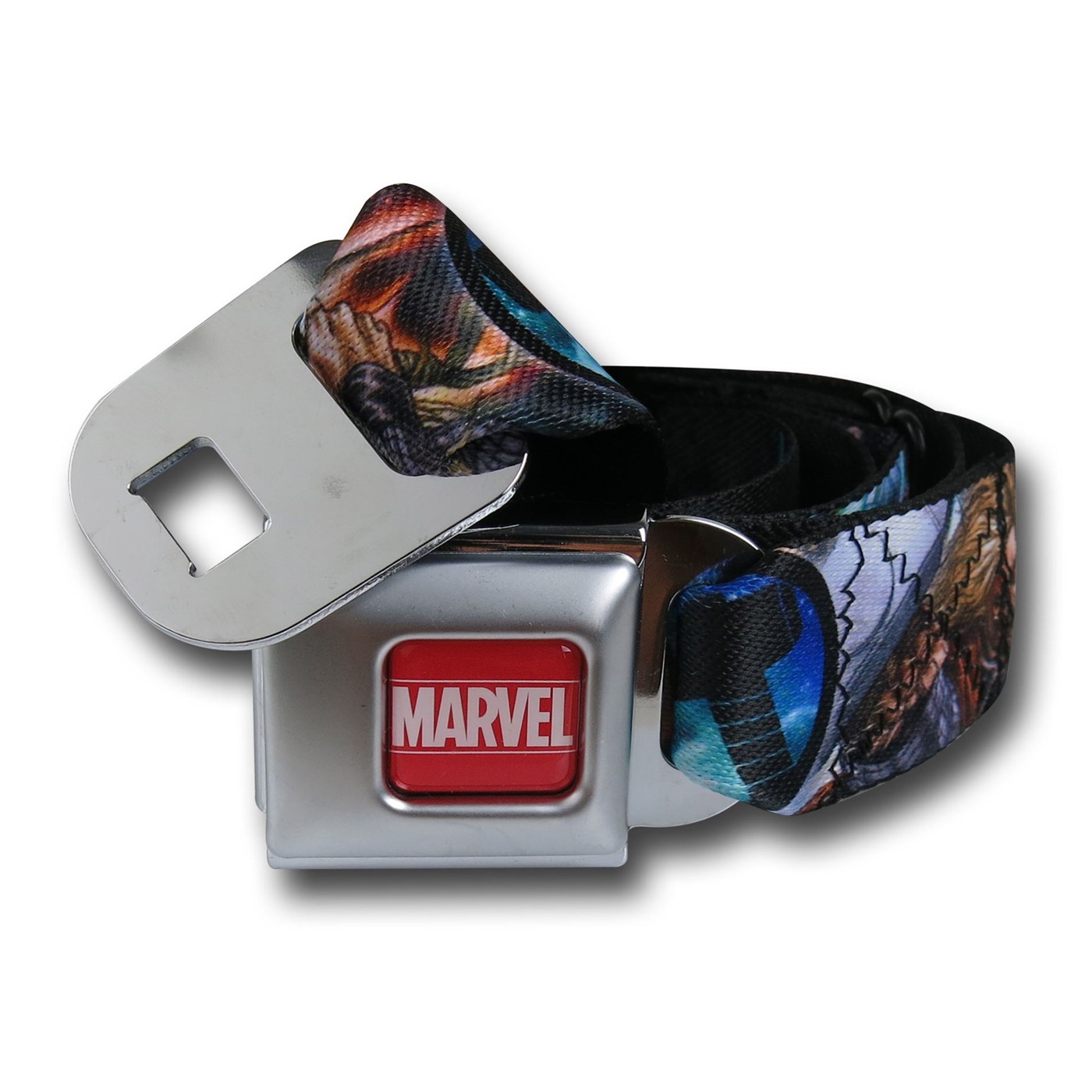 Thor Hammer Symbol Seatbelt Belt, Blue