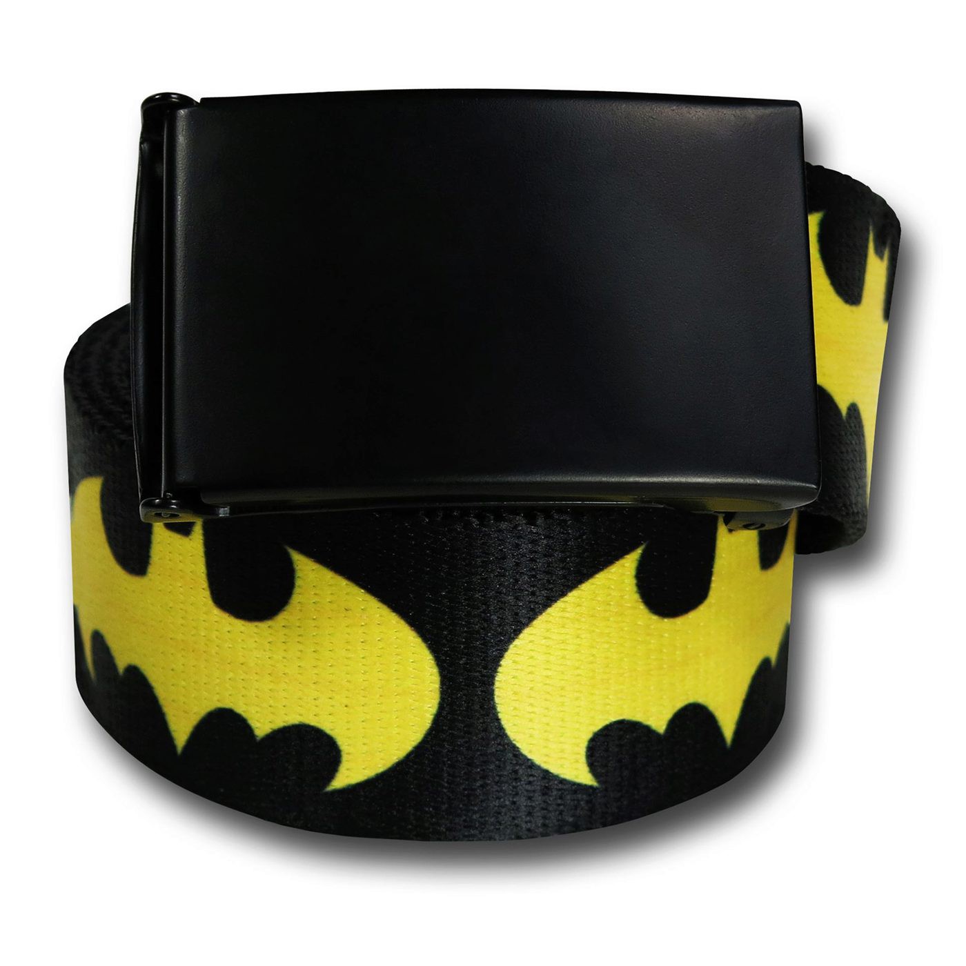 Batgirl Yellow Symbols Web Belt, Black