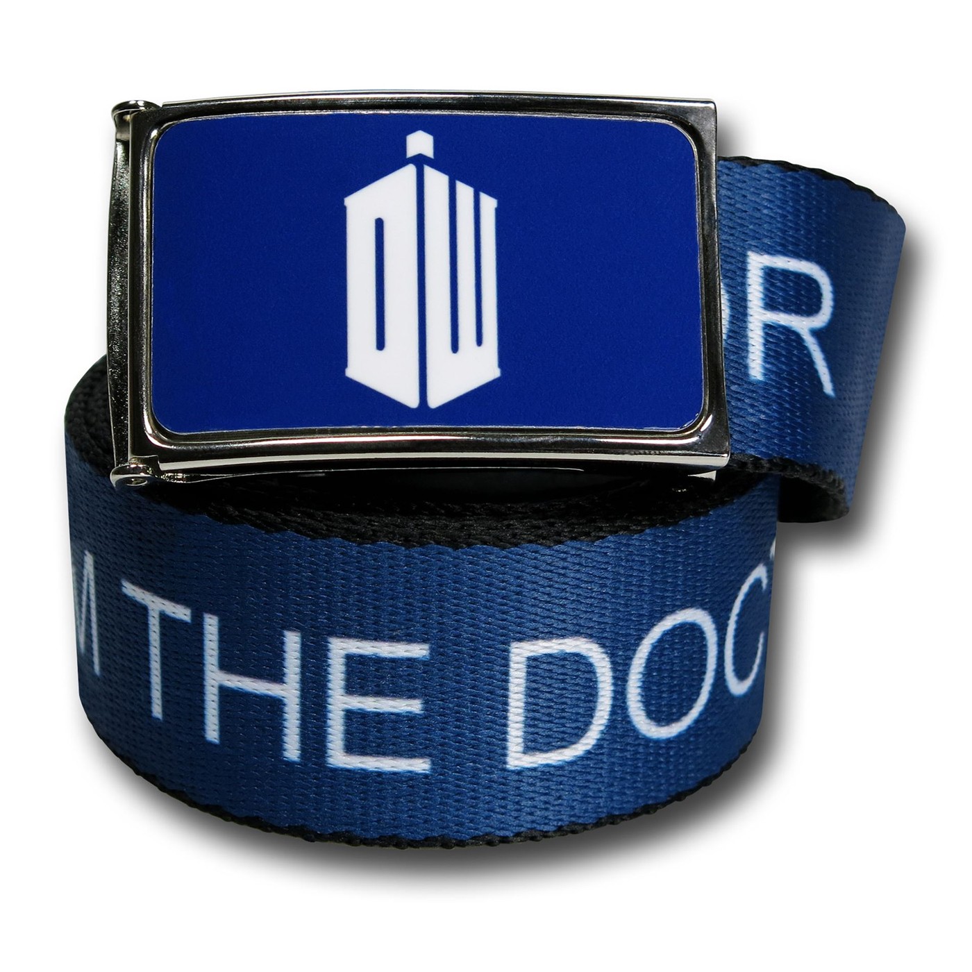 Doctor Who Keep Calm Web Belt, Blue