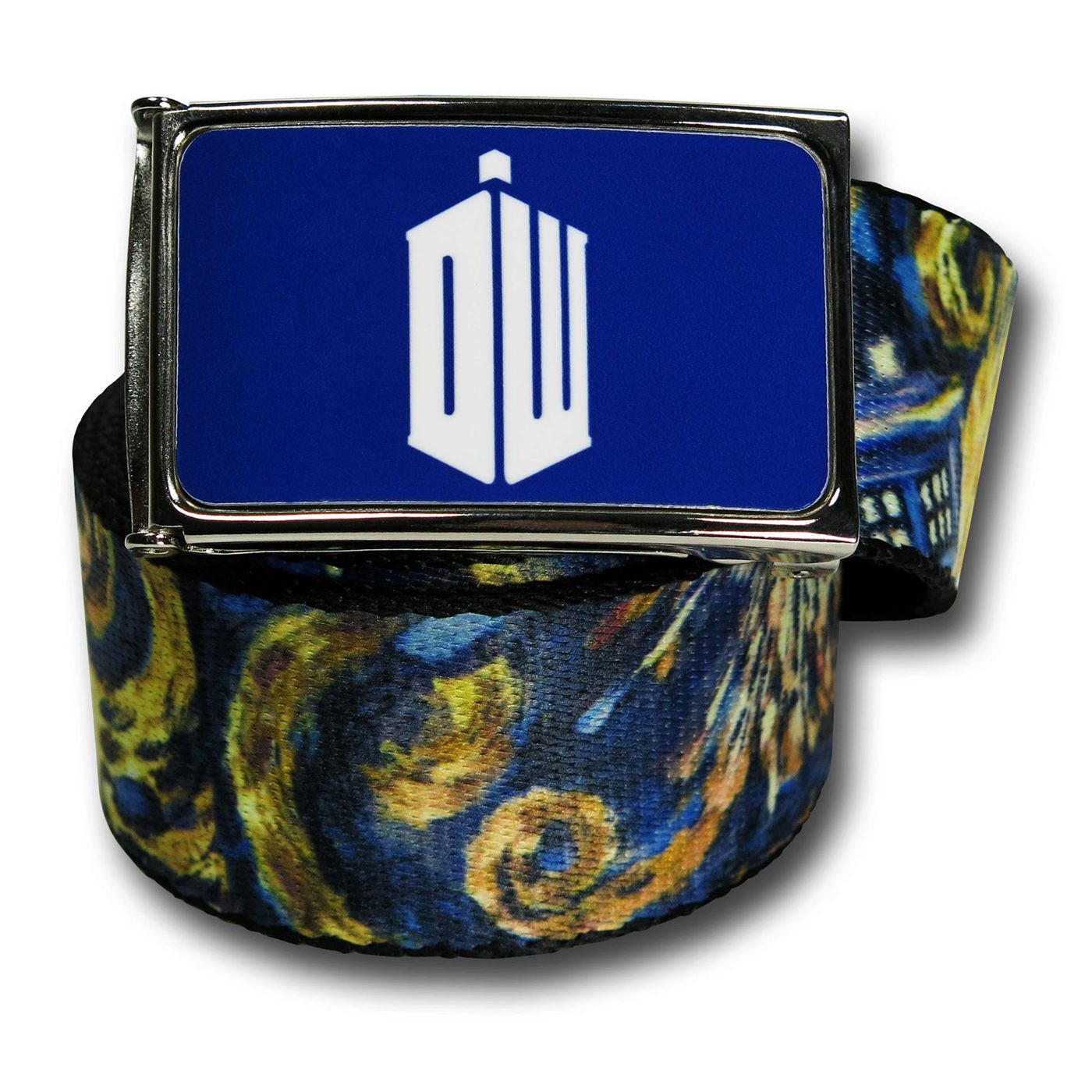 Doctor Who Starry Tardis Night Web Belt, Blue
