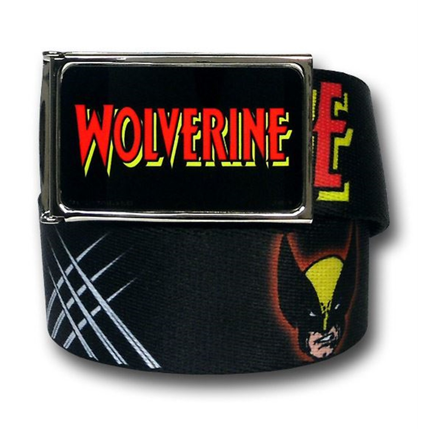 Wolverine Claws Drawn Black Web Belt, Black