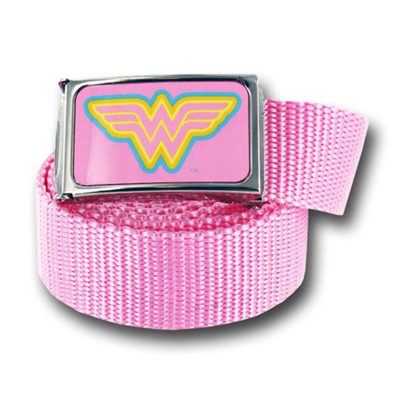 Wonder Woman Symbol Web Belt, Pink