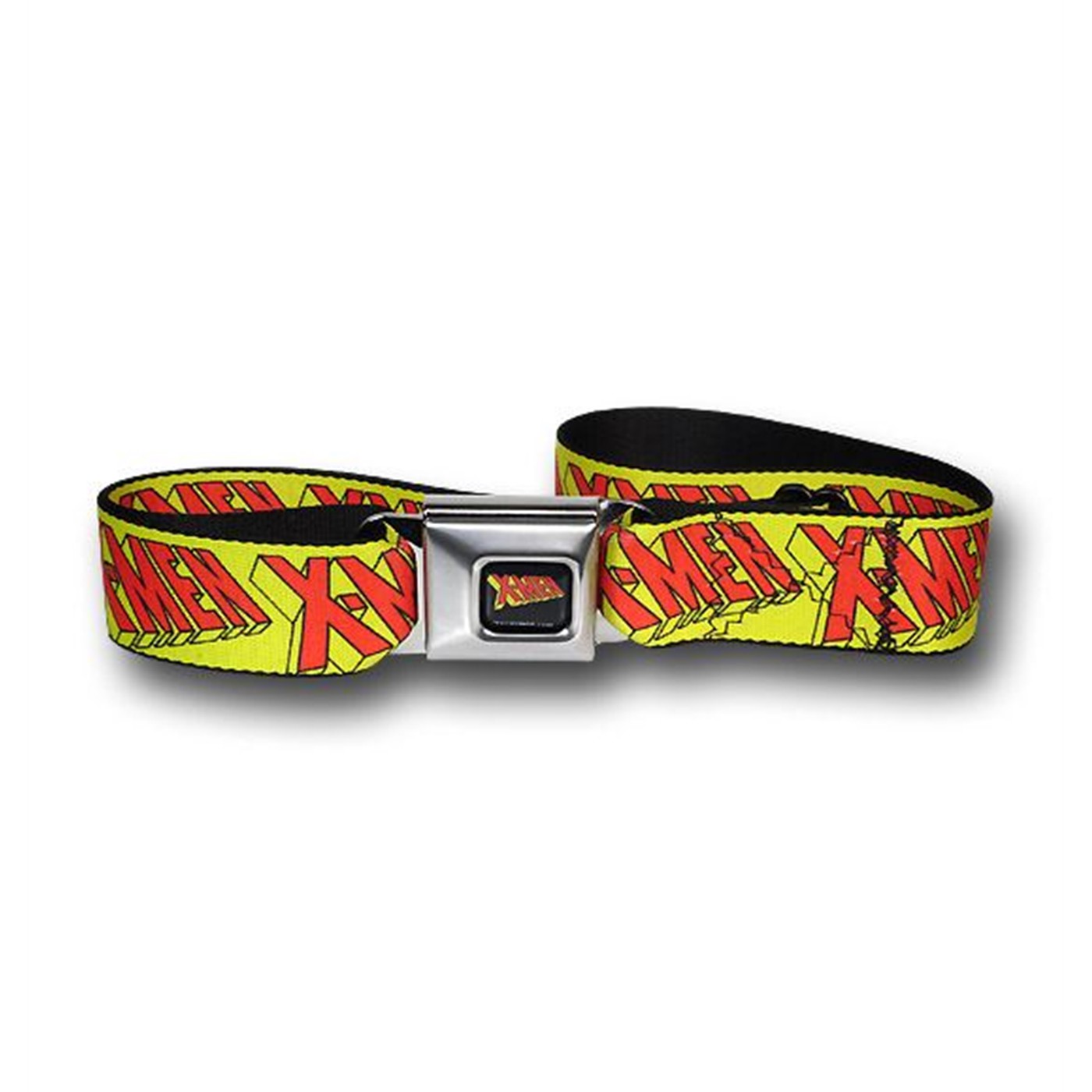 X-Men Logo Yellow Seatbelt Belt, Yellow