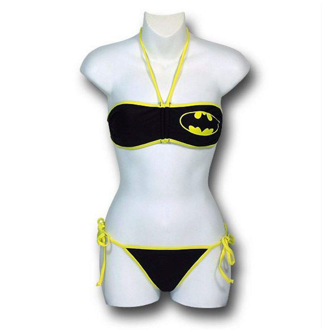 Batman Bandeau Bikini Women's Swimsuit, Black