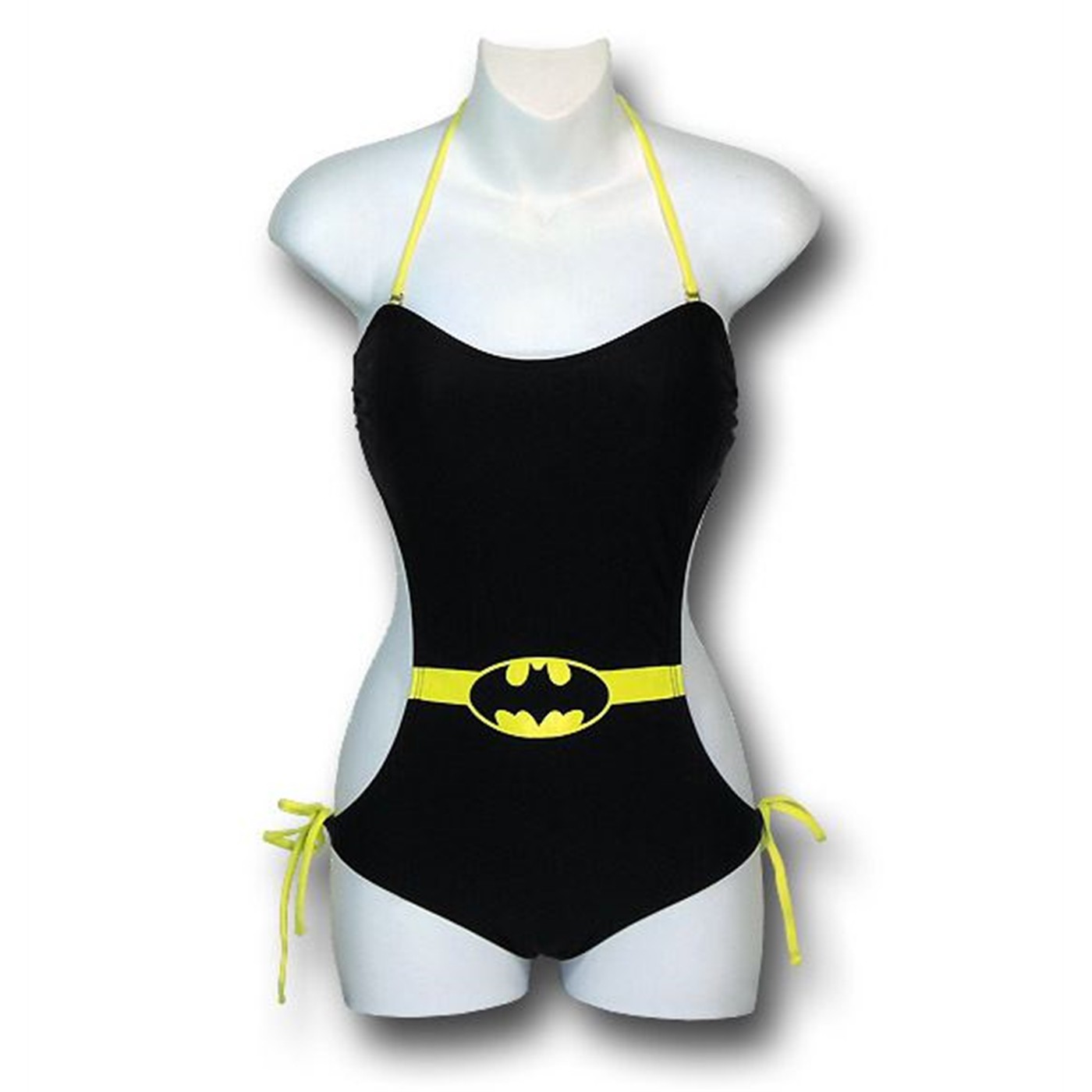 Batgirl Bandeau Women's Monokini Swimsuit, Black