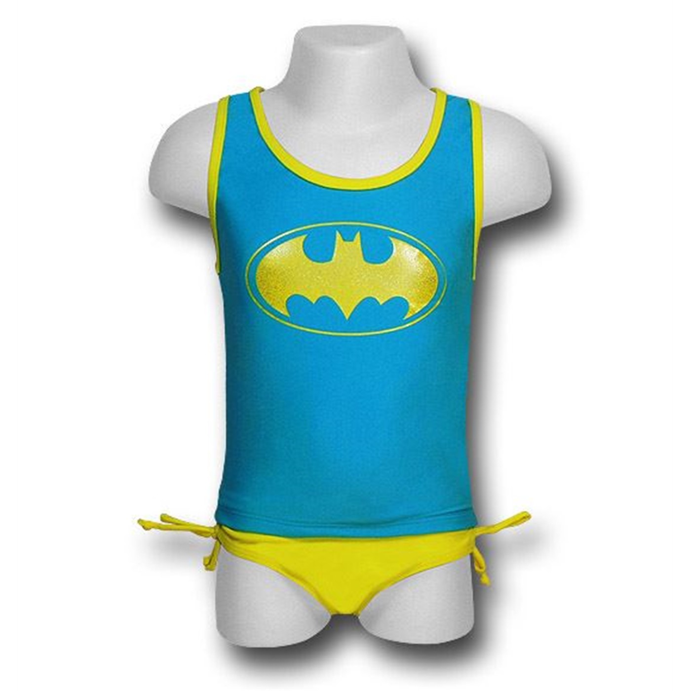 Batgirl Girls Blue Tank and Bikini Bottom, Blue