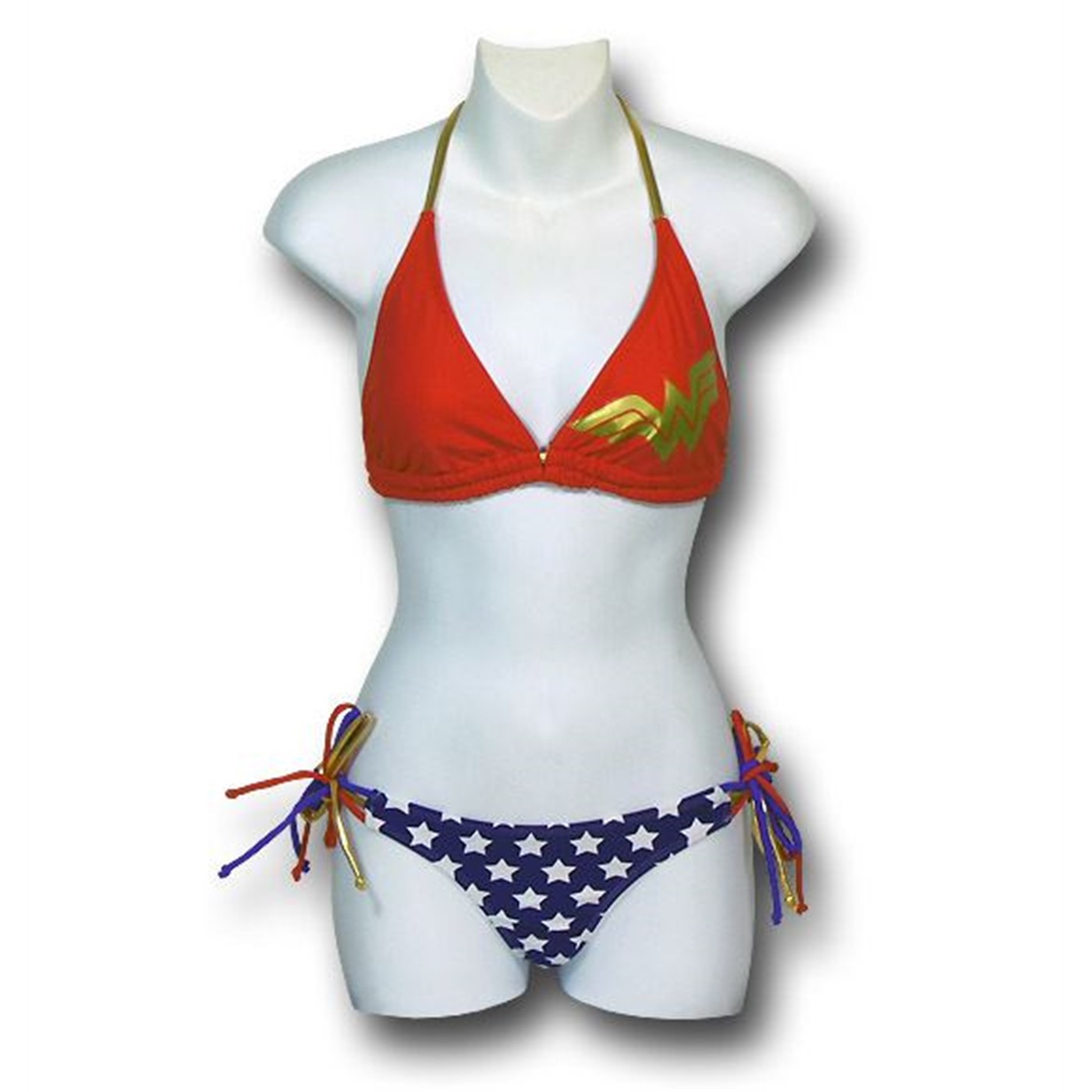 Wonder Woman Halter String Bikini Women's Swimsuit, Red