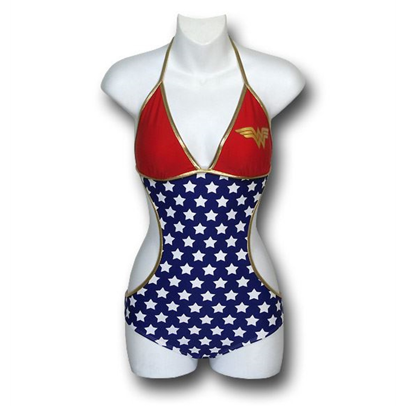 Wonder Woman Triangle Monokini Women's Swimsuit, Blue