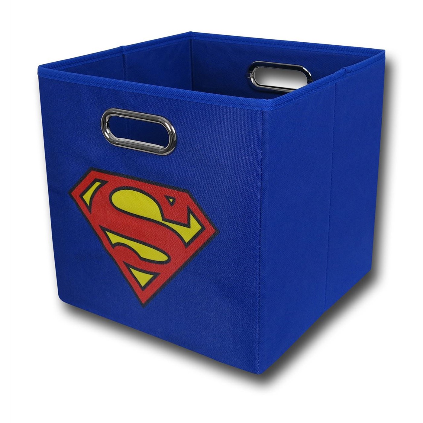Superman Symbol Blue Folding Storage Bin, Blue