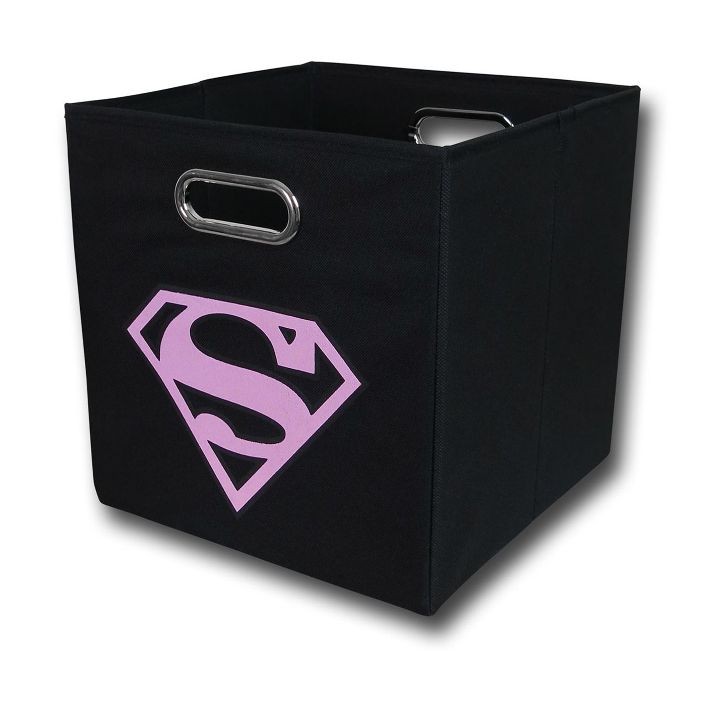 Supergirl Symbol Black Folding Storage Bin, Black