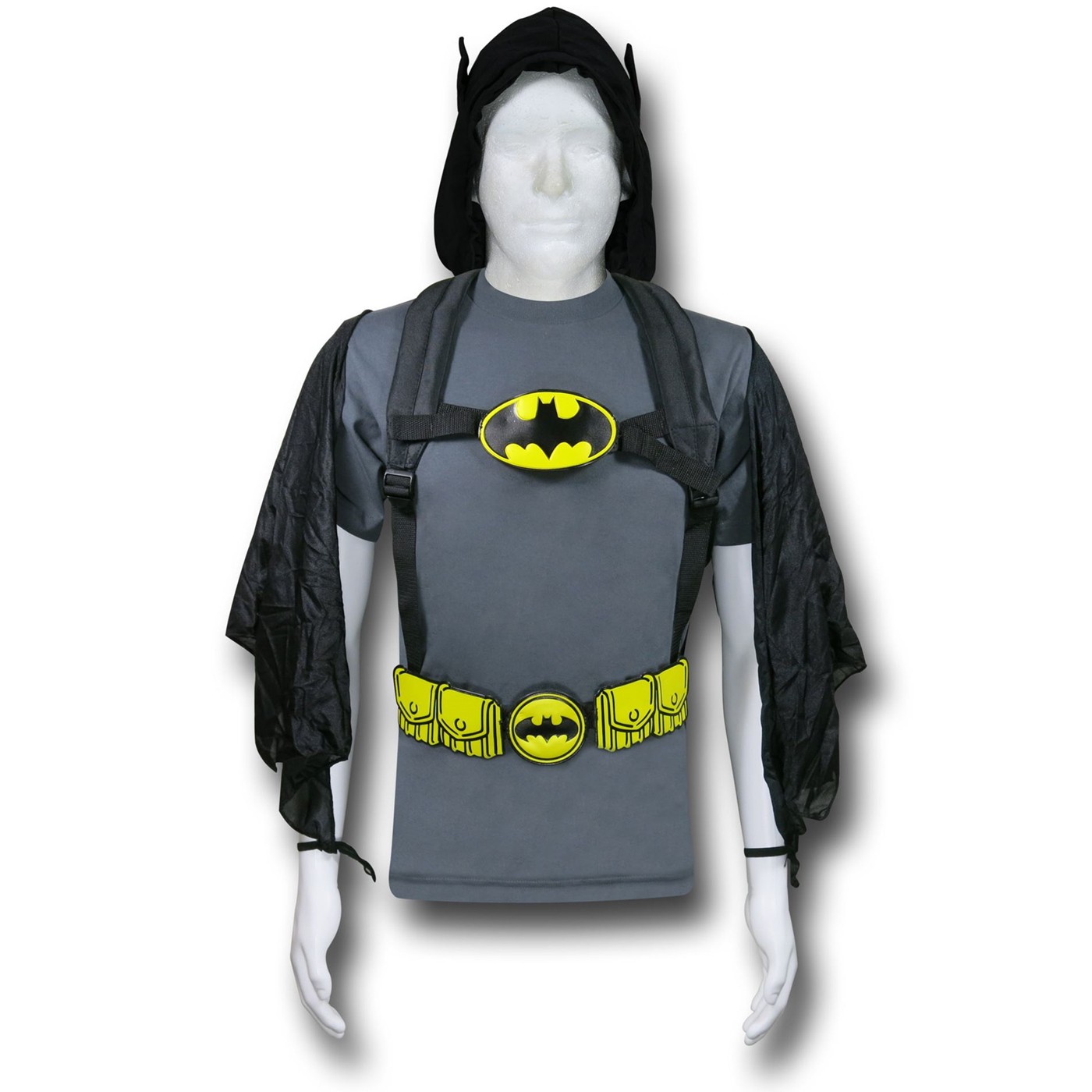 Batman Hooded & Winged Backpack, Black
