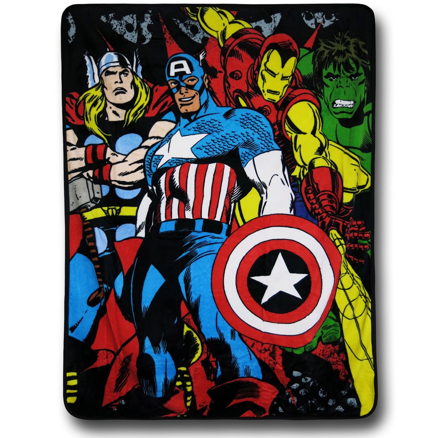 Avengers Team Throw Blanket, Black