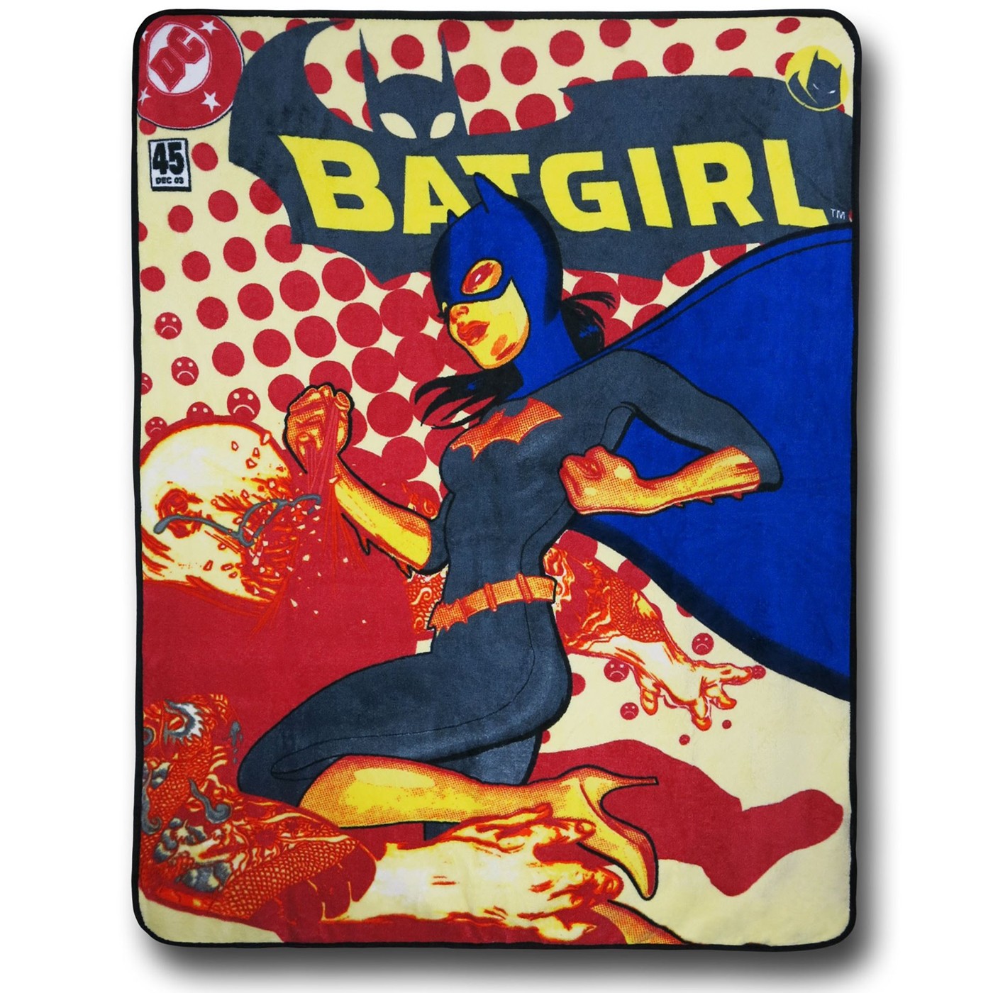 Batgirl #45 Cover Fleece Throw Blanket, Yellow