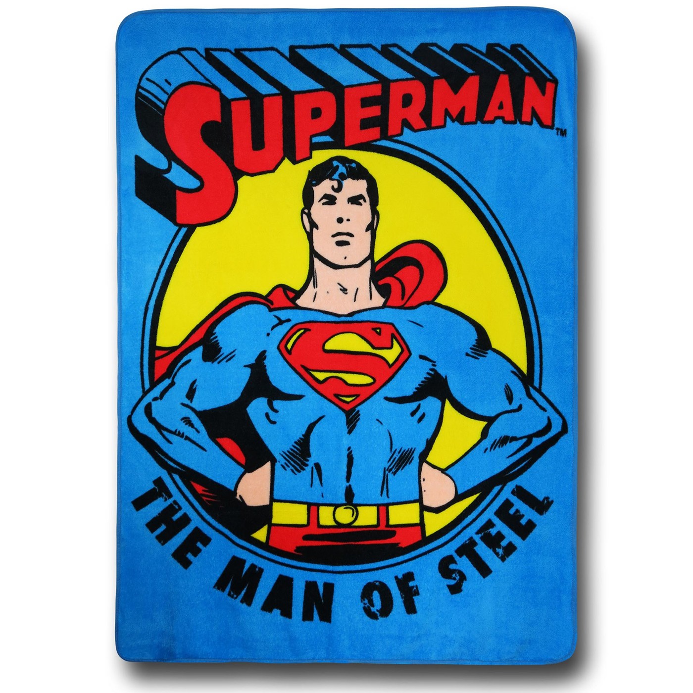 Superman The Man of Steel Fleece Throw Blanket, Blue