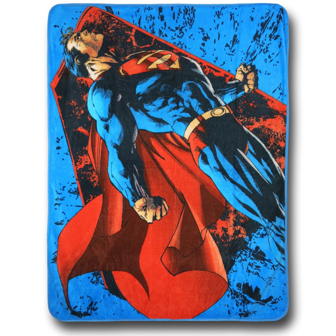 Superman Soaring Fleece Throw Blanket, Blue