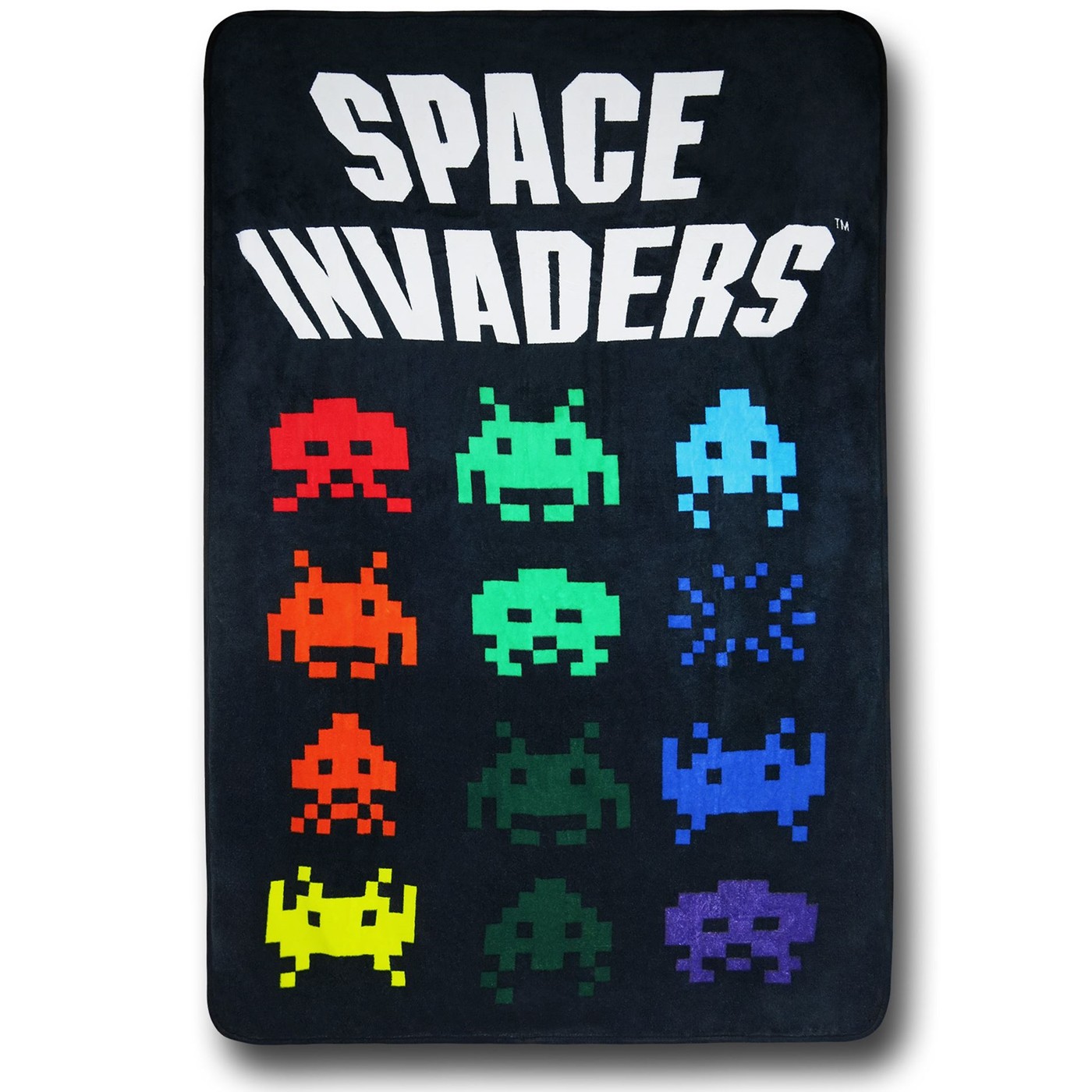 Space Invaders Throw Blanket, Black