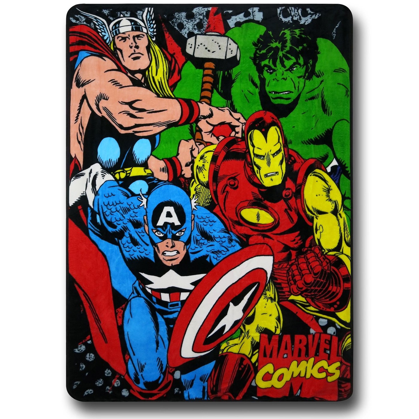 Avengers Group Throw Blanket, Black