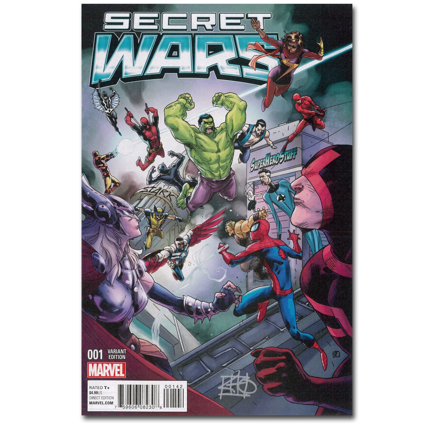 Secret Wars #1 Signed Variant by Khoi Pham, Blue