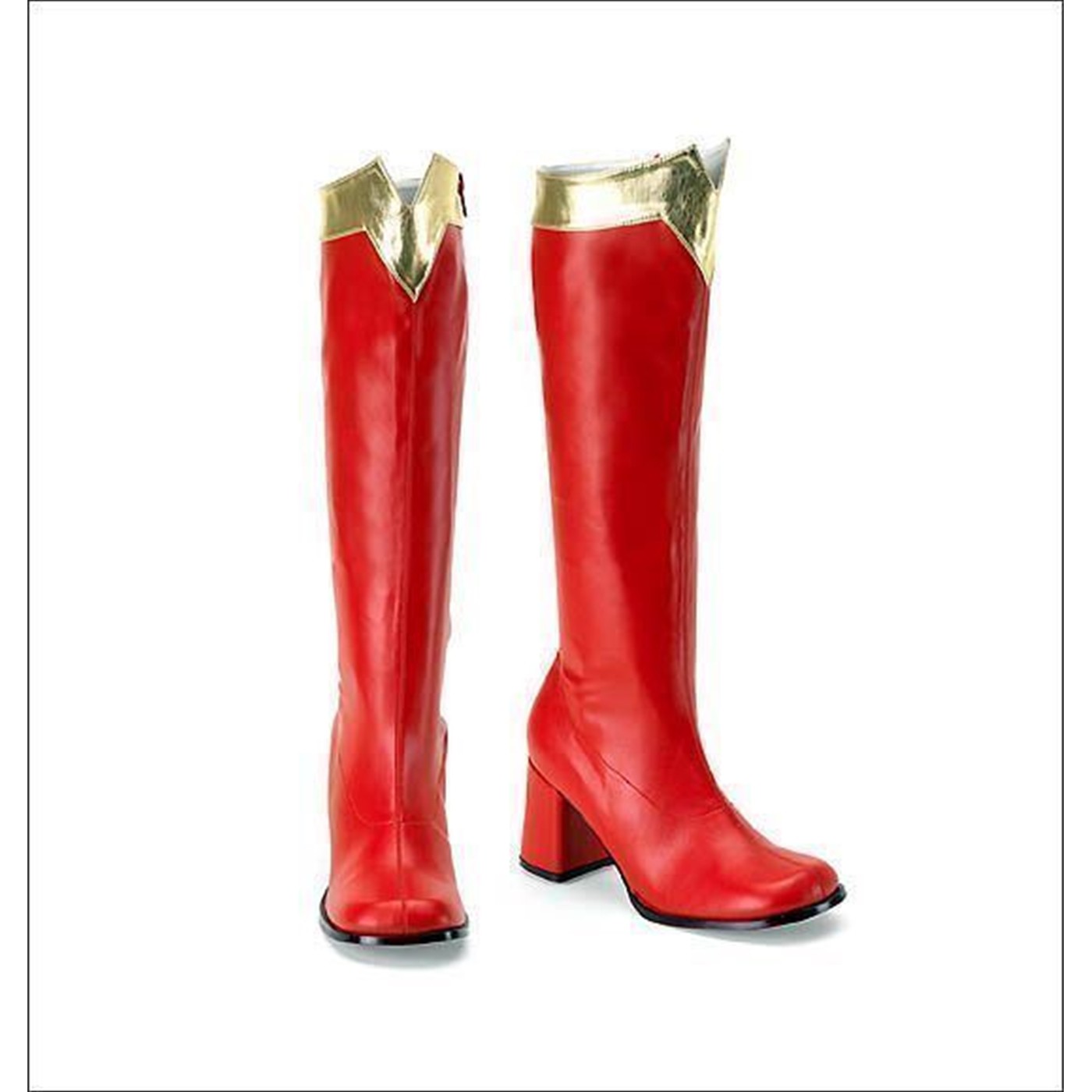 Super Go Go Woman Boots 3 Inch Heel, Red