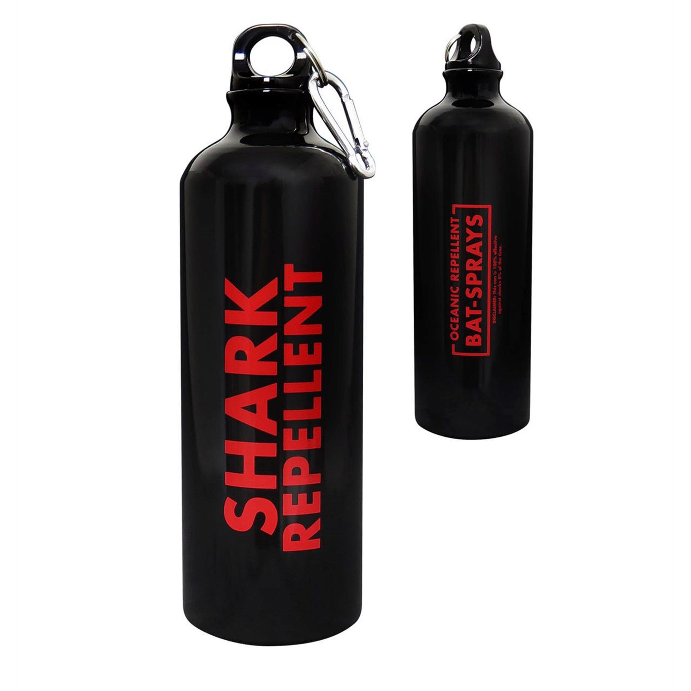 Bat-Shark Repellent 26oz Aluminum Sport Bottle, Black