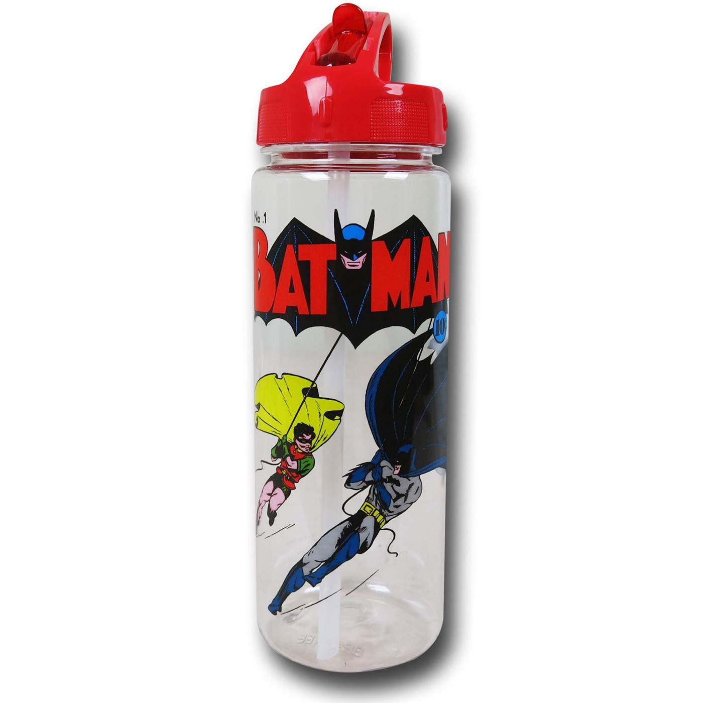 Batman Retro Flip Top Water Bottle, Red