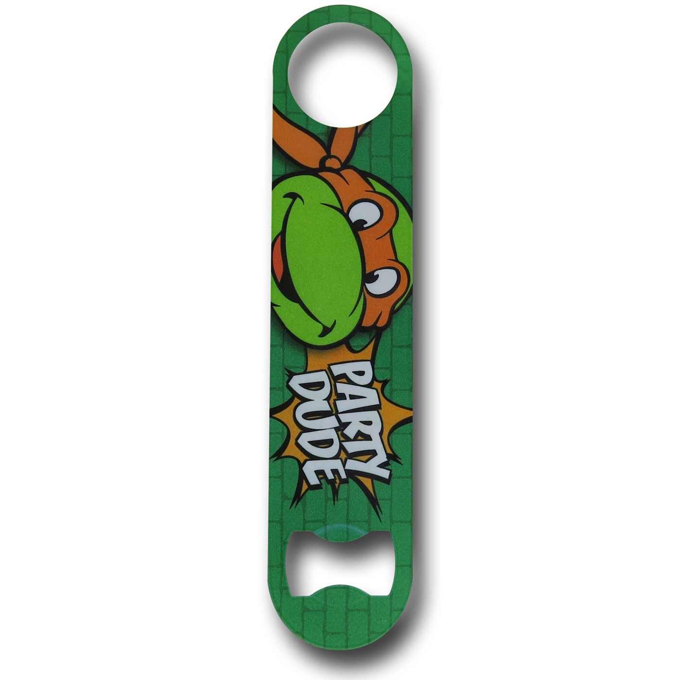 TMNT Mikey Head Bottle Opener, Green