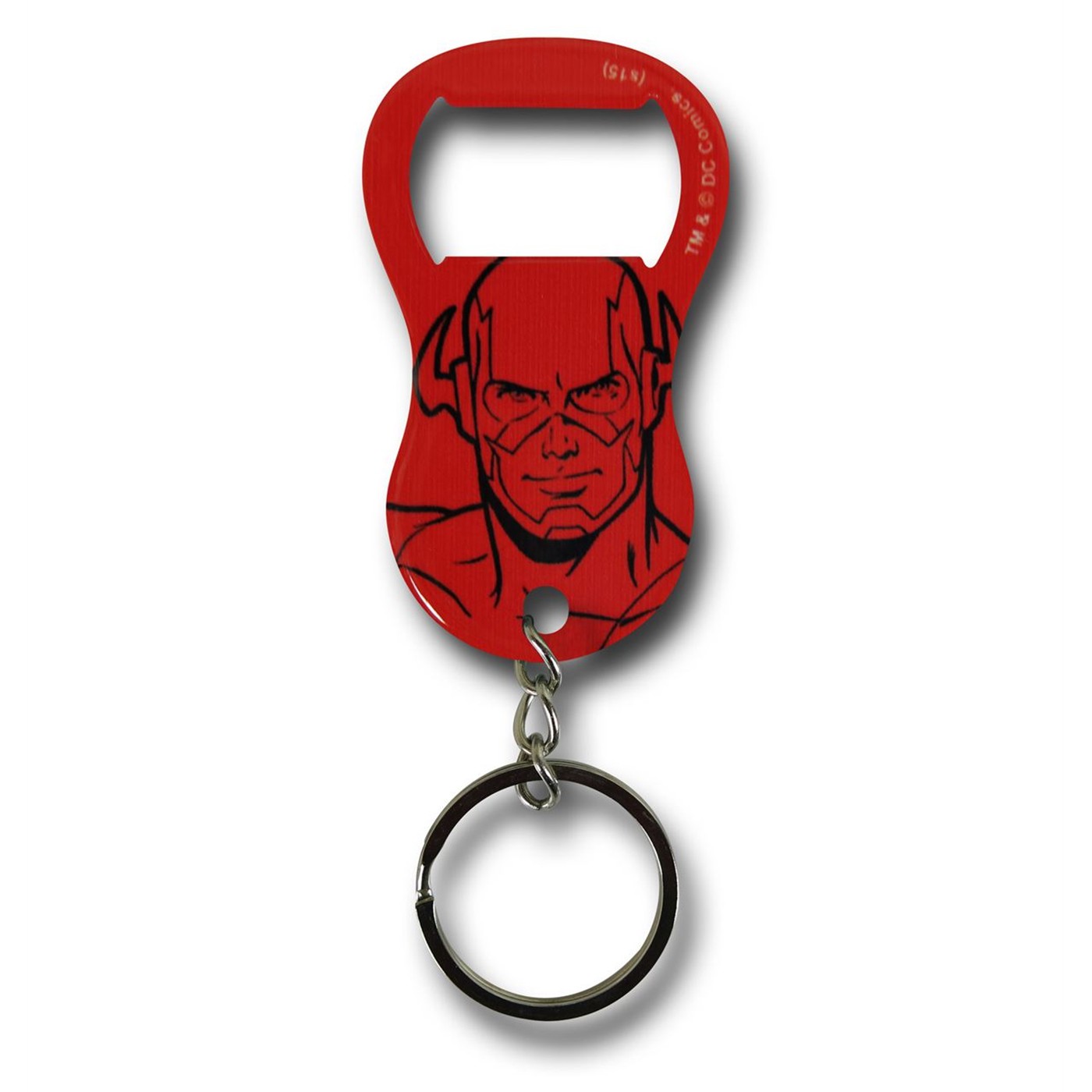 Flash Streaks Keychain Bottle Opener, Red