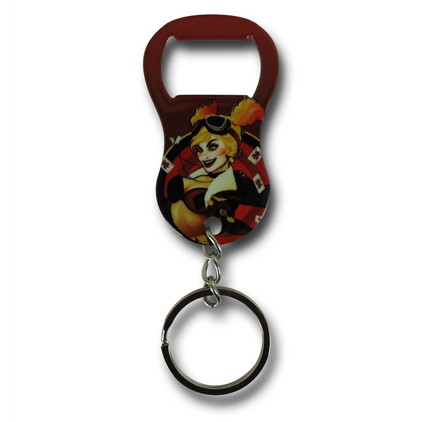 Harley Quinn Bombshell Keychain Bottle Opener, Black